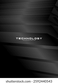 Modern black background with luxury 3d abstract square pattern. Futuristic technology concept, suitable for covers, posters, banners, brochures, websites, etc.