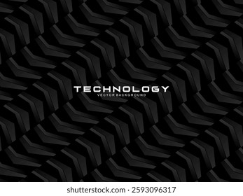 Modern black background with luxury 3d abstract square pattern. Futuristic technology concept, suitable for covers, posters, banners, brochures, websites, etc.