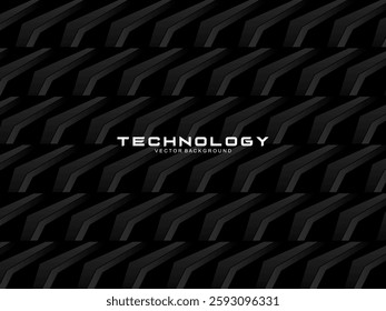 Modern black background with luxury 3d abstract square pattern. Futuristic technology concept, suitable for covers, posters, banners, brochures, websites, etc.