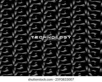 Modern black background with luxury 3d abstract square pattern. Futuristic technology concept, suitable for covers, posters, banners, brochures, websites, etc.