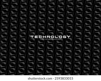 Modern black background with luxury 3d abstract square pattern. Futuristic technology concept, suitable for covers, posters, banners, brochures, websites, etc.