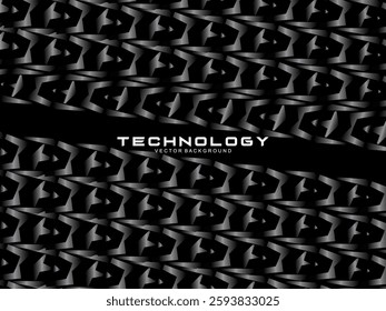 Modern black background with luxury 3d abstract square pattern. Futuristic technology concept, suitable for covers, posters, banners, brochures, websites, etc.