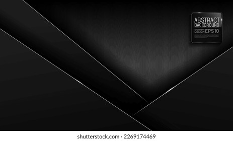 modern black background oblique lines, dark with carbon fiber texture, luxury abstract presentation, shadow gradients for banner, flyer cover layout, website template design 