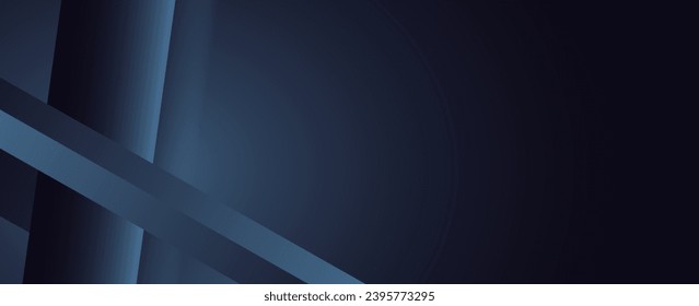 Fondo abstracto azul negro moderno. Mínimo. Gradiente de color. Oscuro. Banner web. Formas geométricas. 3 quinquies. Bandas triangulares. Diseño. Futurista. vector