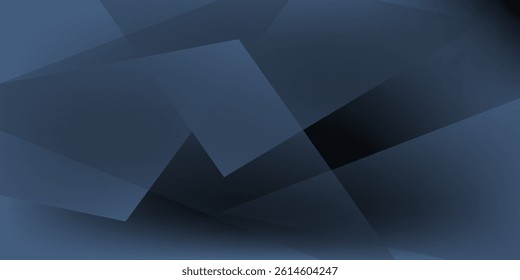 Modern black blue abstract background. Minimal. Color gradient. Dark. Web banner. Geometric shape. 3d effect. Lines stripes triangles.vector illustration