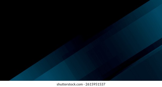 Modern black blue abstract background. Minimal. Color gradient. Dark. Web banner. Geometric shape. 3d effect. Lines stripes triangles. vector illustration