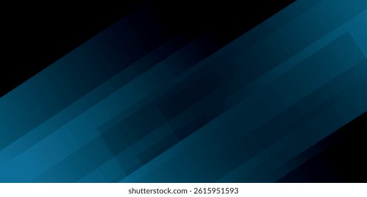 Modern black blue abstract background. Minimal. Color gradient. Dark. Web banner. Geometric shape. 3d effect. Lines stripes triangles. vector illustration
