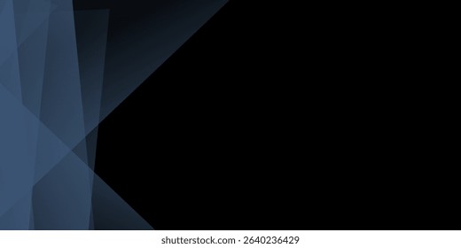 Modern black blue abstract background. Minimal. Color gradient. Dark. Web banner.