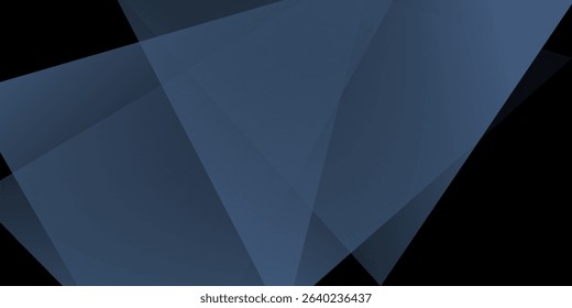Modern black blue abstract background. Minimal. Color gradient. Dark. Web banner. Geometric shape. 3d effect. Lines stripes triangles.