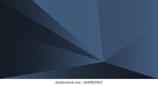 Modern black blue abstract background. Minimal. Color gradient. Dark. Web banner. Geometric shape. 3d effect.