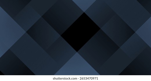 Fondo abstracto azul negro moderno. Mínimo. Degradado de color. Oscuro. Anuncio de Web. Forma geométrica. Efecto 3D. Líneas rayas triángulos.