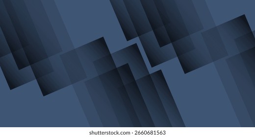 Fundo abstrato azul preto moderno. Mínimo. Gradiente de cor. Escuro. Banner da Web. Forma geométrica. efeito 3d. Linhas listram triângulos.