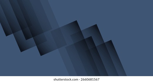 Fondo abstracto azul negro moderno. Mínimo. Degradado de color. Oscuro. Anuncio de Web. Forma geométrica. Efecto 3D. Líneas rayas triángulos.