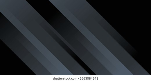Fondo abstracto azul negro moderno. Mínimo. Degradado de color. Oscuro. Anuncio de Web. Forma geométrica. Efecto 3D. Líneas rayas triángulos.