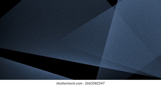 Modern black blue abstract background. Minimal. Color gradient. Dark. Web banner. Geometric shape. 3d effect. Lines stripes triangles.
