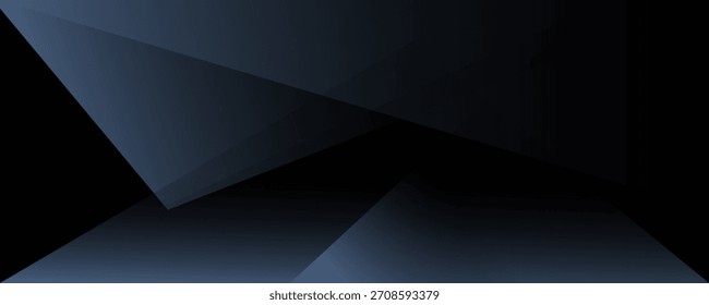 Fondo abstracto azul negro moderno. Mínimo. Degradado de color. Oscuro. Anuncio de Web. Forma geométrica. Efecto 3D.
