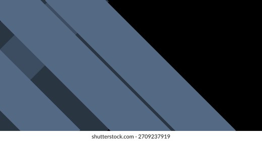 Modern black blue abstract background. Minimal. Color gradient. Dark. Web banner. Geometric shape. 3d effect. Lines stripes triangles.