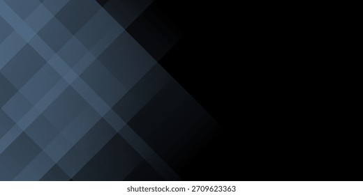 Modern black blue abstract background. Minimal. Color gradient. Dark. Web banner. Geometric shape. 3d effect. Lines stripes triangles.