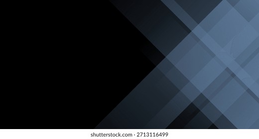 Modern black blue abstract background. Minimal. Color gradient. Dark. Web banner. Geometric shape. 3d effect. Lines stripes triangles.