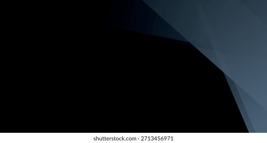 Fundo abstrato azul preto moderno. Mínimo. Gradiente de cor. Escuro. Banner da Web. Forma geométrica