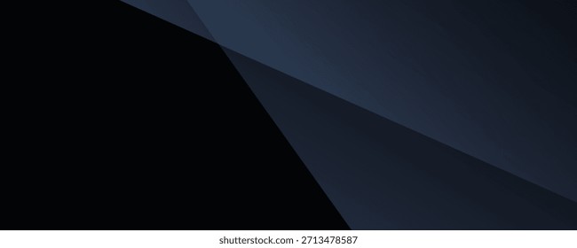 Modern black and blue abstract background. Minimalist. Color gradient. Dark. Geometric shapes. 3D effect. Lines, stripes, triangles.
