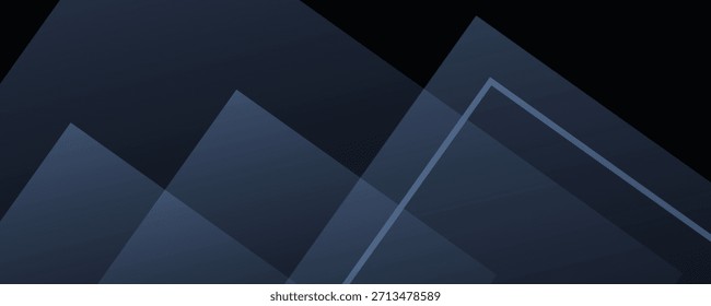 Modern black and blue abstract background. Minimalist. Color gradient. Dark. Geometric shapes. 3D effect. Lines, stripes, triangles.
