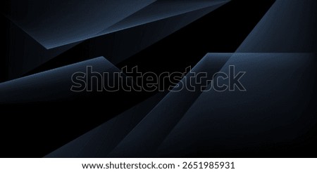 Modern black and blue abstract background. Minimalist. Color gradient. Dark. Geometric shapes. 3D effect. Lines, stripes, triangles.
