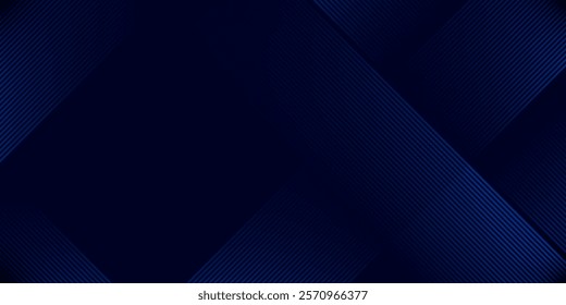 Modern black and blue background with lines shape, minimal technology background