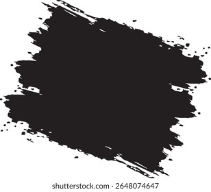 Modern black brush or splash on a white background