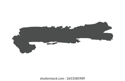 Vetor de traçado de pincel preto moderno com bordas angulares nítidas, ideal para uso gráfico criativo.