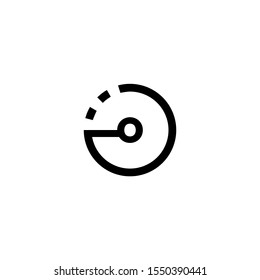 modern black circle O logotype simple design concept isolated on white background.