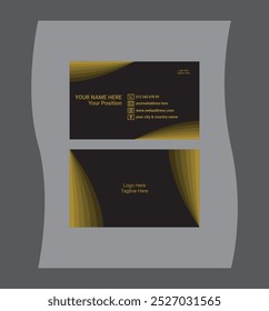 Modern Black Color Business Card Design Template