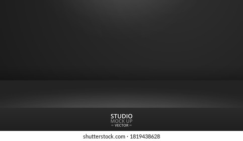 modern black color studio table room background