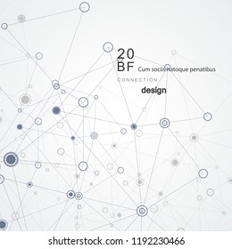 Modern black connect abstract lines on white background for concept design and vector technology network.