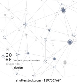 Modern black connect abstract lines on white background for concept design and vector technology network.