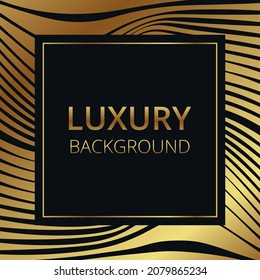 Modern black cover design set. Luxury creative line water background in premium colors: black and gold. Premium vector collection for brochure, invite, notebook, menu template, poster.