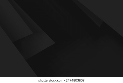 Modern black design featuring curved waves and layered patterns, perfect for stylish digital backgrounds and artistic projects.