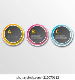 modern black Design template / can be used for infographics / numbered banners / cutout lines / graphic or website layout vector