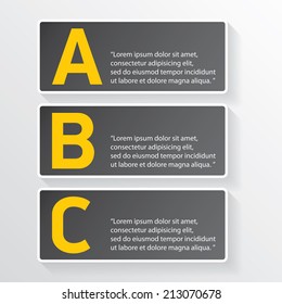 modern black Design template / can be used for infographics / numbered banners / cutout lines / graphic or website layout vector