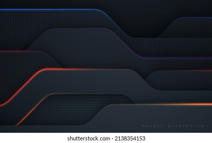 Modern black dimension background with colorful light effect