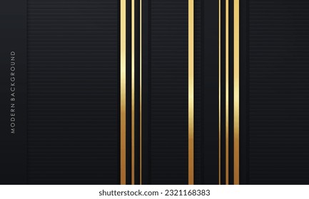 Modern black dop with golden luxury background
