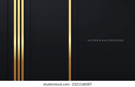 Modern black dop with golden luxury background