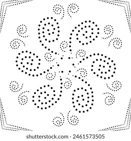 Modern Black Dotted Design Pattern