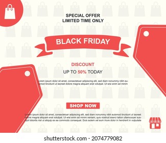 Modern black Friday background template for brochure, poster, or website