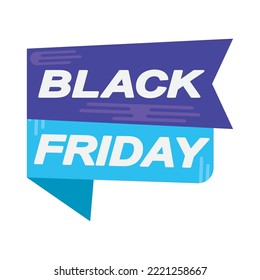 modern black friday badge on white background