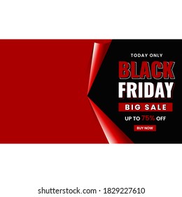 Modern black friday banner design concept