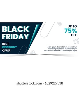 Modern black friday banner sale with discount