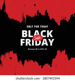 Modern black friday brush stroke background