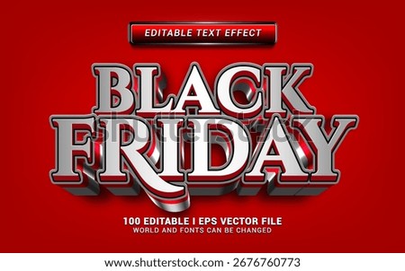 modern black friday editable text effect