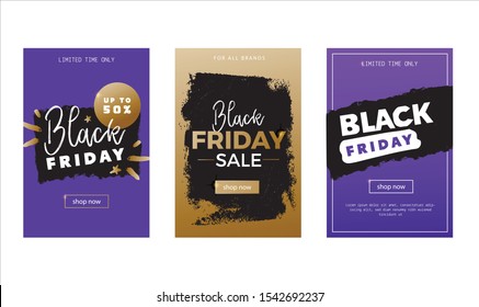 Modern Black Friday grunge badge deal label, promo banner with circle, star background. Price tag badge, speech bubble